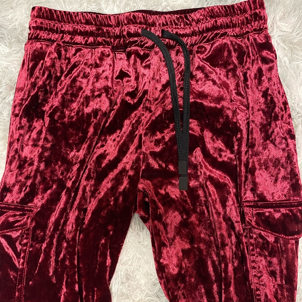 red sweat pants